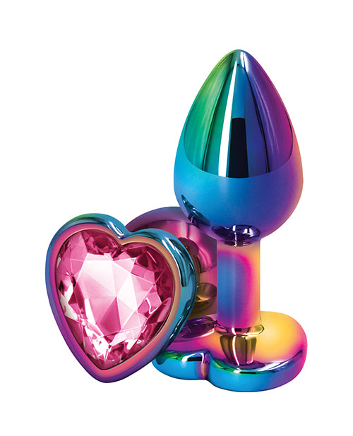 Rear Assets Multi-Color Heart Butt Plug - Wicked Sensations