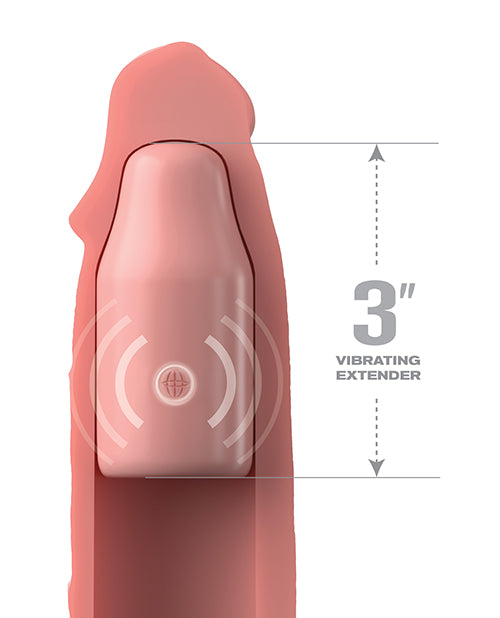 Fantasy X-Tensions Elite 9 Inch Silicone Extension Sleeve With Vibrating Plug