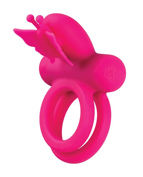 Couple's Enhancers Silicone Rechargeable Butterfly Dual Ring