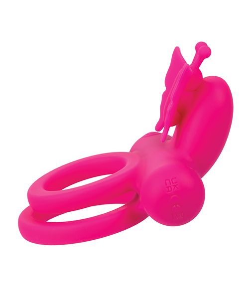Couple's Enhancers Silicone Rechargeable Butterfly Dual Ring