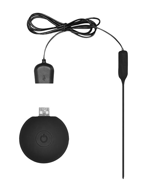 Ouch! Urethral Sounding Silicone Rechargeable and Remote Controlled Vibrating Plug - Wicked Sensations