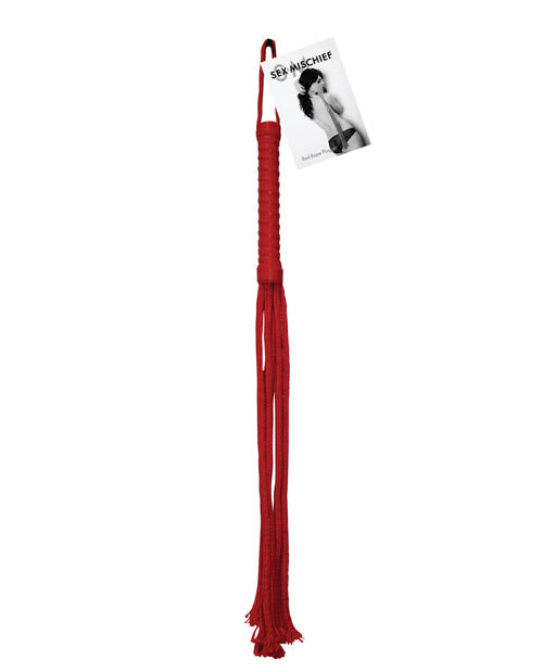 Sex and Mischief Red Rope Flogger - Wicked Sensations