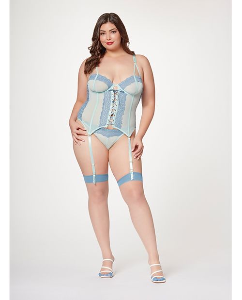 Seven Til Midnight Lace & Mesh Bustier Set
