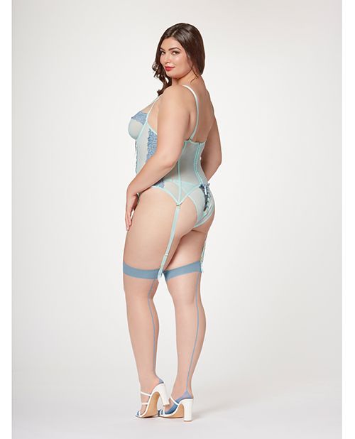 Seven Til Midnight Lace & Mesh Bustier Set