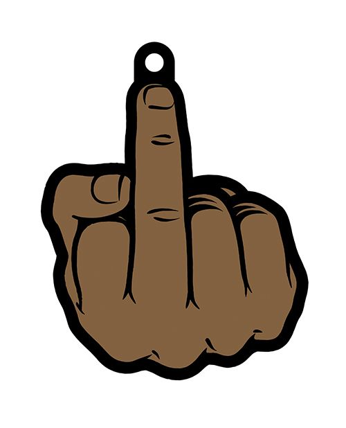 Wood Rocket Middle Finger Air Freshener