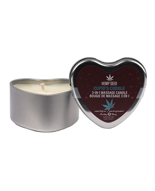 Earthly Body Valentine's 3 in 1 Massage Heart Candle-Cupid's Cuddle
