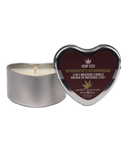 Earthly Body Valentine's 3 in 1 Massage Heart Candle-Aphrodite's Aphrodisiac