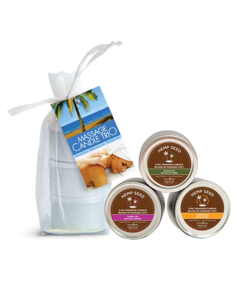 Earthly Body Massage Candle Trio
