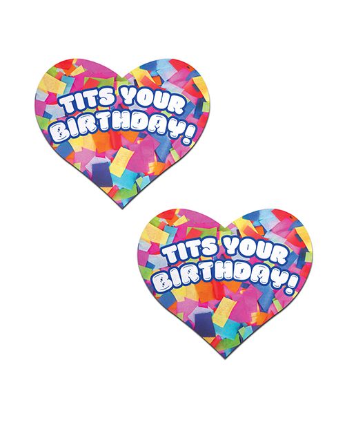 Pastease Tits Your Birthday! Heart Pasties