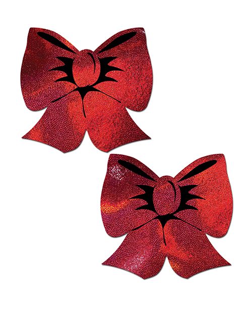 Pastease Coverage Holographic Bow Pasties