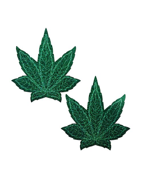 Pastease Coverage Glitter Pot Leaf Pasties