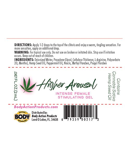 Body Action Higher Arousal Female Stimulating Gel