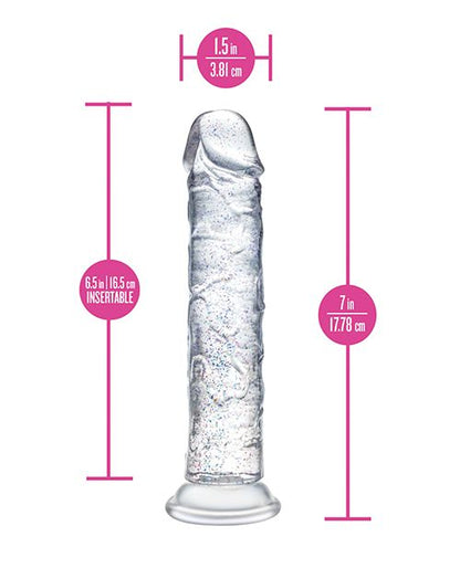 Naturally Yours Glamor Sparkling Clear Dildo
