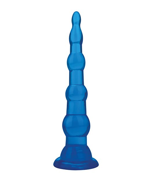 Blue Line 6.75 Inch Anal Beads With Suction Base