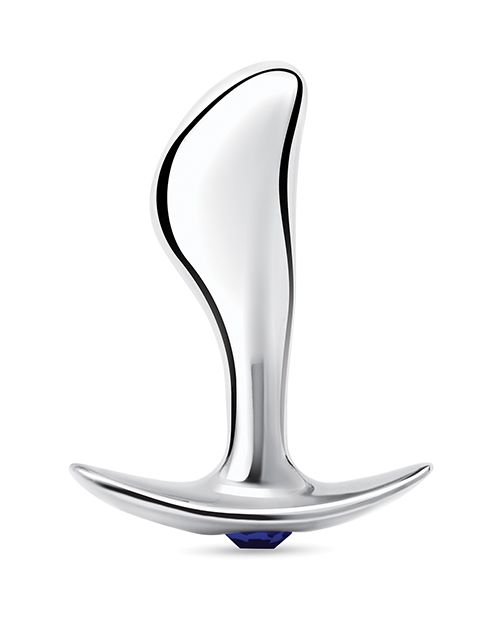 Blue Line 2.5 Inch Stainless Steel Bling Prostate Massager Plug