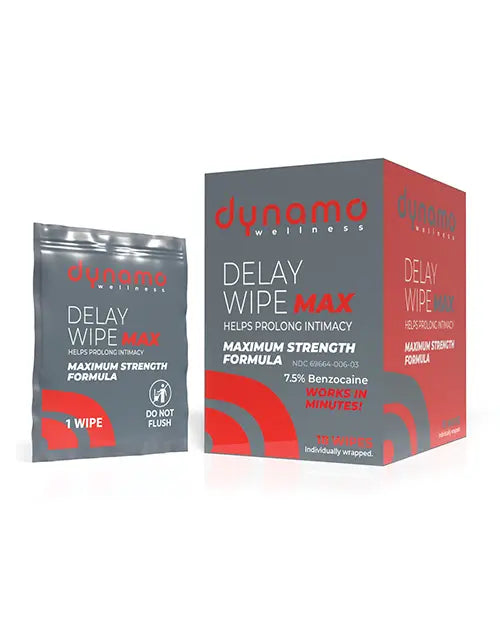 Dynamo Wellness  7.5% Maximum Strength Delay Wipe