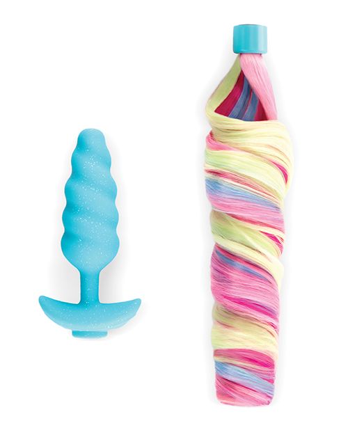 b-Vibe Unicorn Tail Vibrating Butt Plug