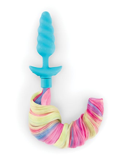 b-Vibe Unicorn Tail Vibrating Butt Plug