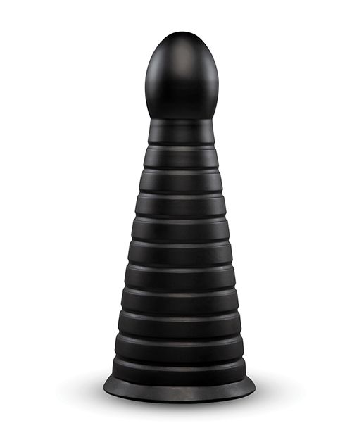 b-Vibe Cone 10 Inch Tapered & Ribbed Dildo With Suction Cup