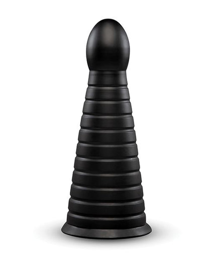 b-Vibe Cone 10 Inch Tapered & Ribbed Dildo With Suction Cup