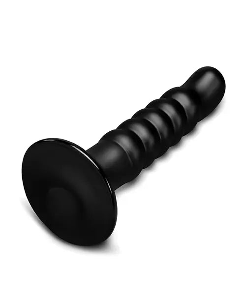 b-Vibe Krush 9.5 Inch Curved & Ribbed Dildo With Suction Cup