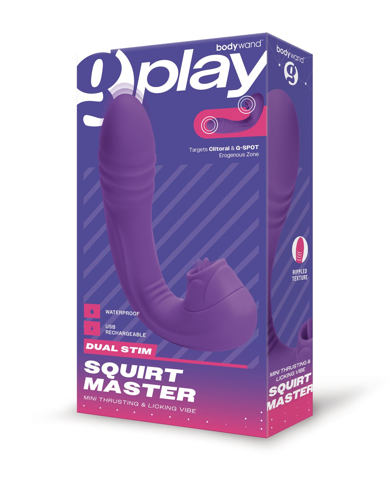 Bodywand G-Play Dual Stim Thrusting & Licking Squirt Master