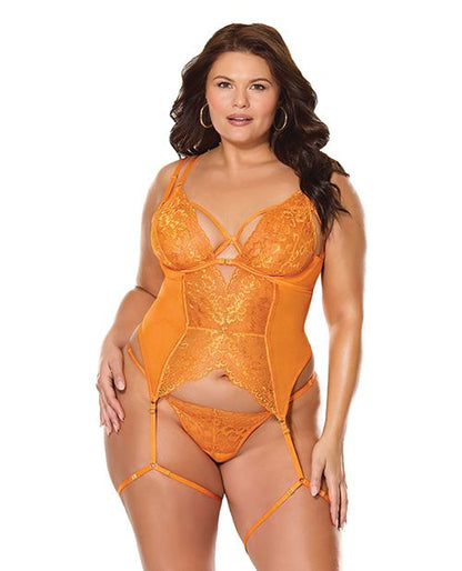 Coquette Mango Obsession Bustier With Thong