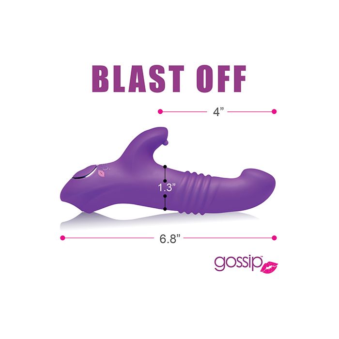 Gossip Blasters 7X Thrusting Silicone Rabbit Vibrator