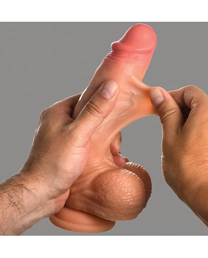 Jock Real Skin Silicone 8 Inch Dildo With Balls