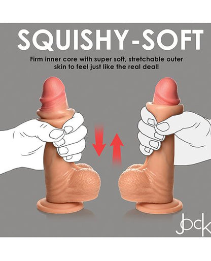 Jock Real Skin Silicone 8 Inch Dildo With Balls