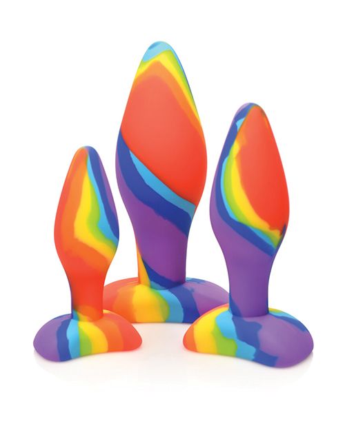 Simply Sweet Rainbow Silicone Butt Plug Set