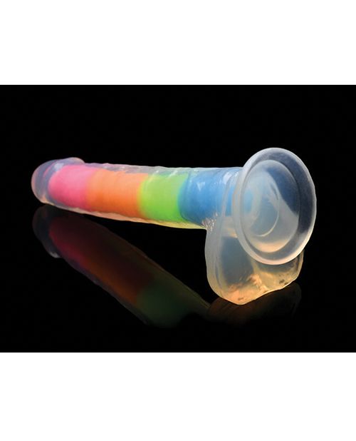 Lollicock Glow 7 Inch Glow In The Dark Silicone Dildo With Balls