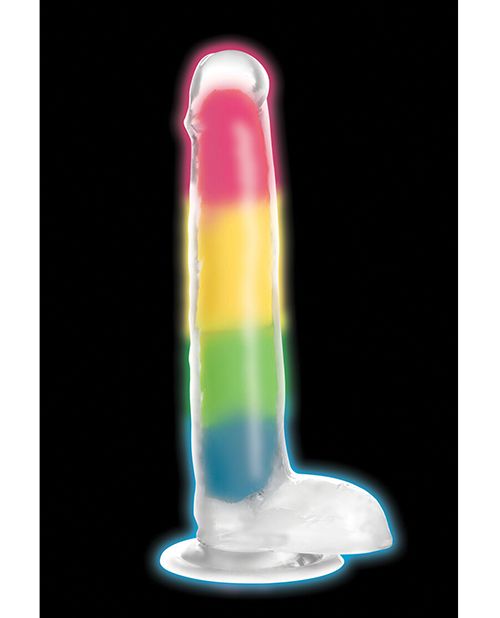 Lollicock Glow 7 Inch Glow In The Dark Silicone Dildo With Balls