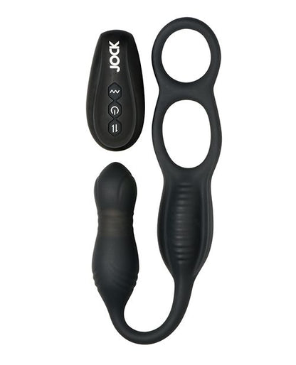 Jock Hyper Thrusting and Vibrating Anal Plug With C-Ring