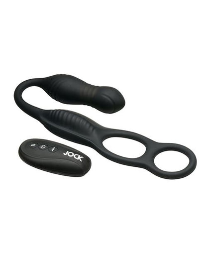 Jock Hyper Thrusting and Vibrating Anal Plug With C-Ring