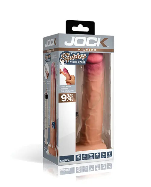 Jock Real Skin 9.5 Inch Ejaculating Silicone Dildo