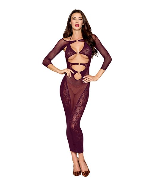 Black Diamond Seamless Gown With Removable Shrug