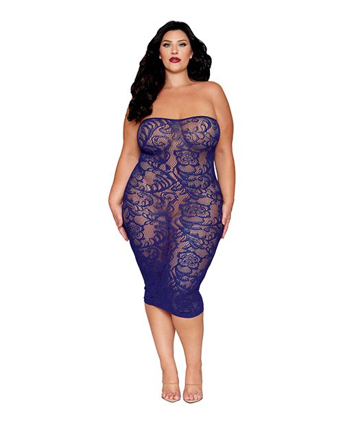 Black Diamond Floral Pattern Strapless Gown With Removable Shrug