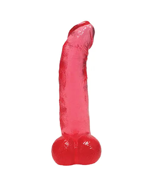 Crystal Jellies 8 Inch Curved Realistic Cock With Balls