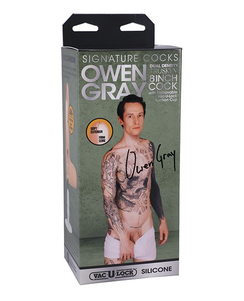 Signature Cocks Silicone 8 Inch Cock-Owen Gray