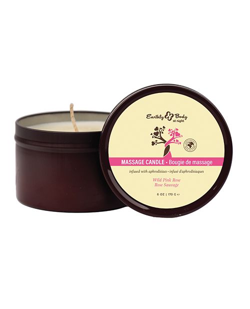 Earthly Body at Night Candle-Wild Pink Rose
