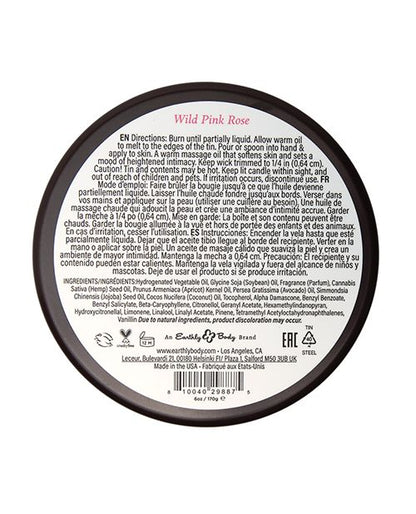 Earthly Body at Night Candle-Wild Pink Rose