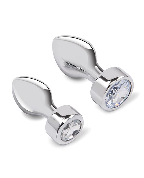 Gemsations 2 Piece Tapered Bling Bling Metal Butt Plug Training Set