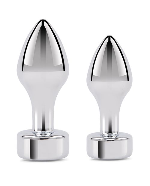 Gemsations 2 Piece Tapered Bling Bling Metal Butt Plug Training Set