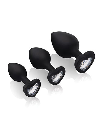 Gemsations 3 Piece Silicone Bling Bling Heart Anal Training Set