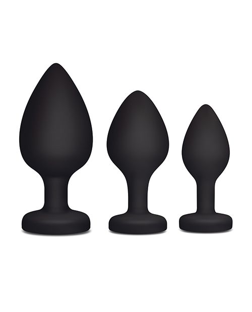Gemsations 3 Piece Silicone Bling Bling Heart Anal Training Set