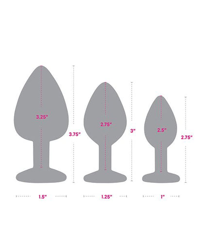 Gemsations 3 Piece Silicone Bling Bling Anal Training Set