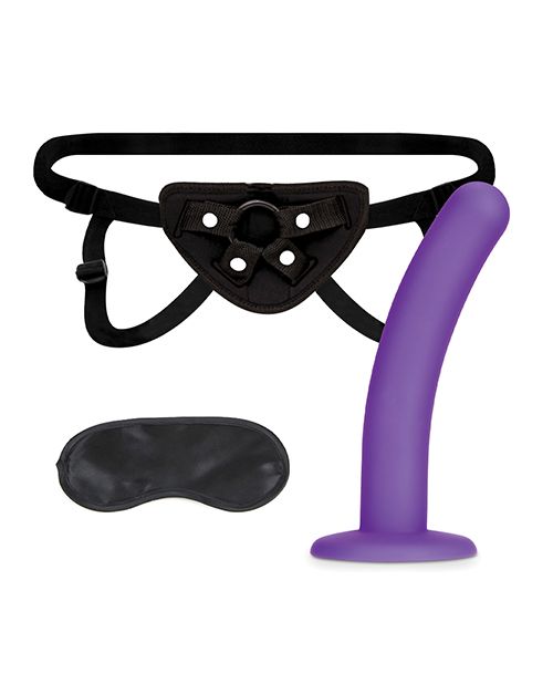 Lux Fetish 5 Inch Dildo With Strap On Harness Set