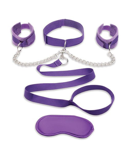 Lux Fetish Collar Cuffs & Leash Set