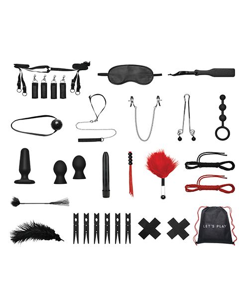 Lux Fetish Deluxe 20 Piece Everything You Need Bondage Bedspreaders Set
